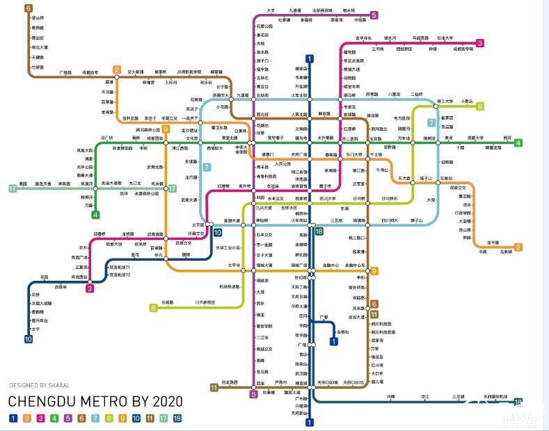 网友制作的2020版成都地铁图,又一个新版本!