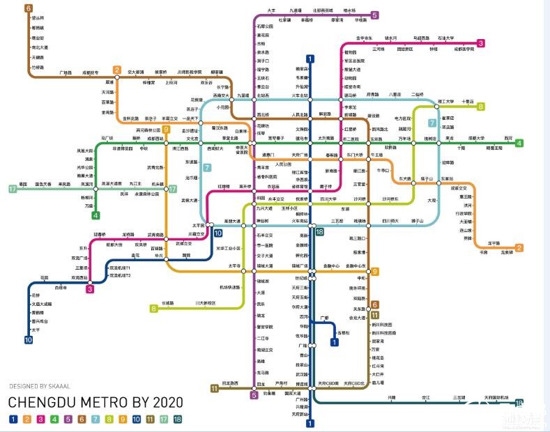 2020成都地铁图下载,成都最新地铁地图2020 网友制作的2020版成都地铁图,又一个新版本!
