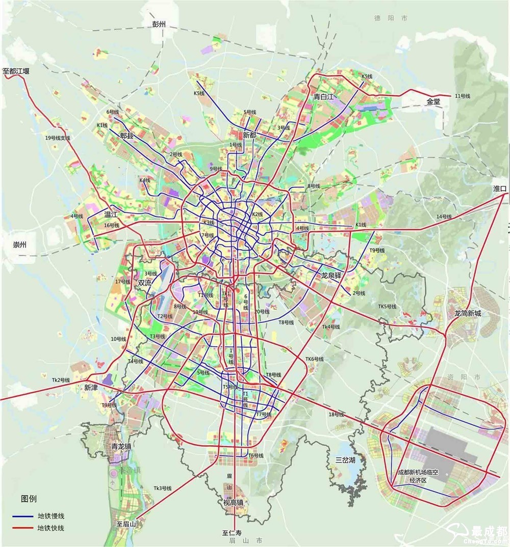 成都远景地铁规划图