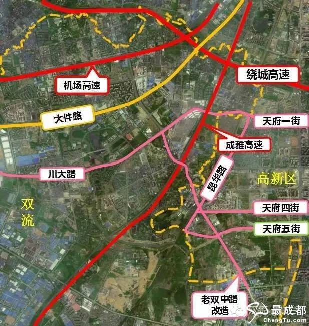 双流西航港片区"5 5"道路改造工程,9月开始动工!