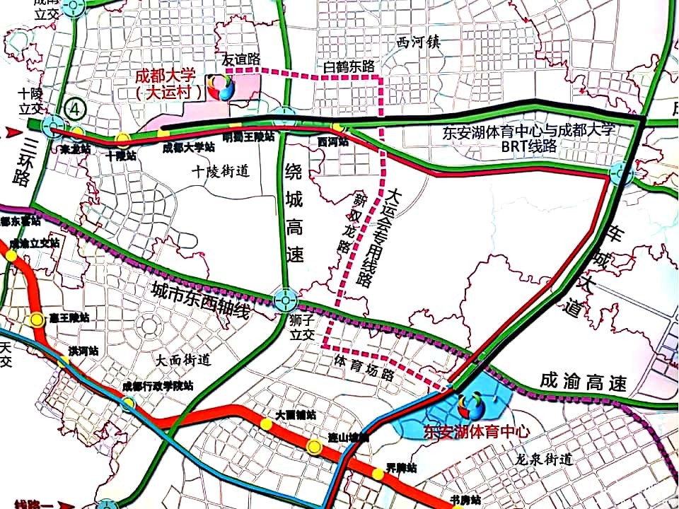 东安湖最新道路规划=报个料