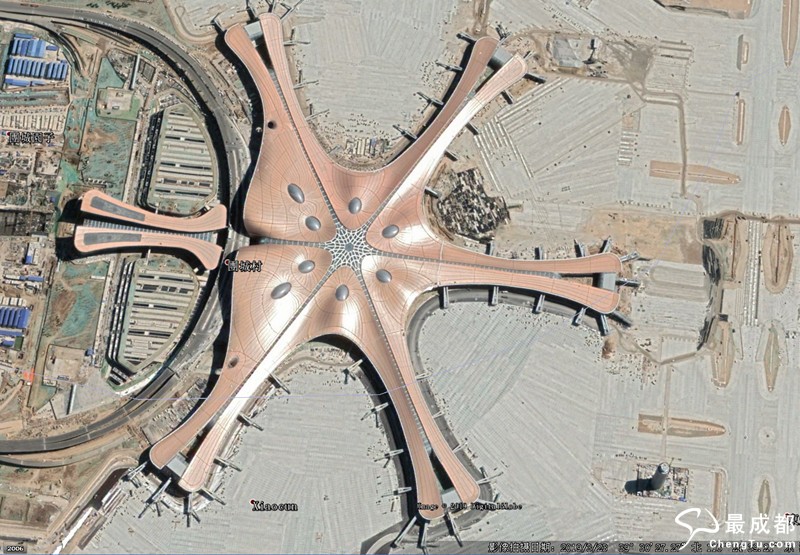 北京大兴国际机场最新卫星地图