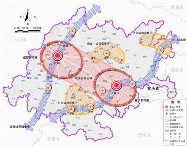 四川省十四五铁路规划研究示意图 成渝双城经济圈规划
