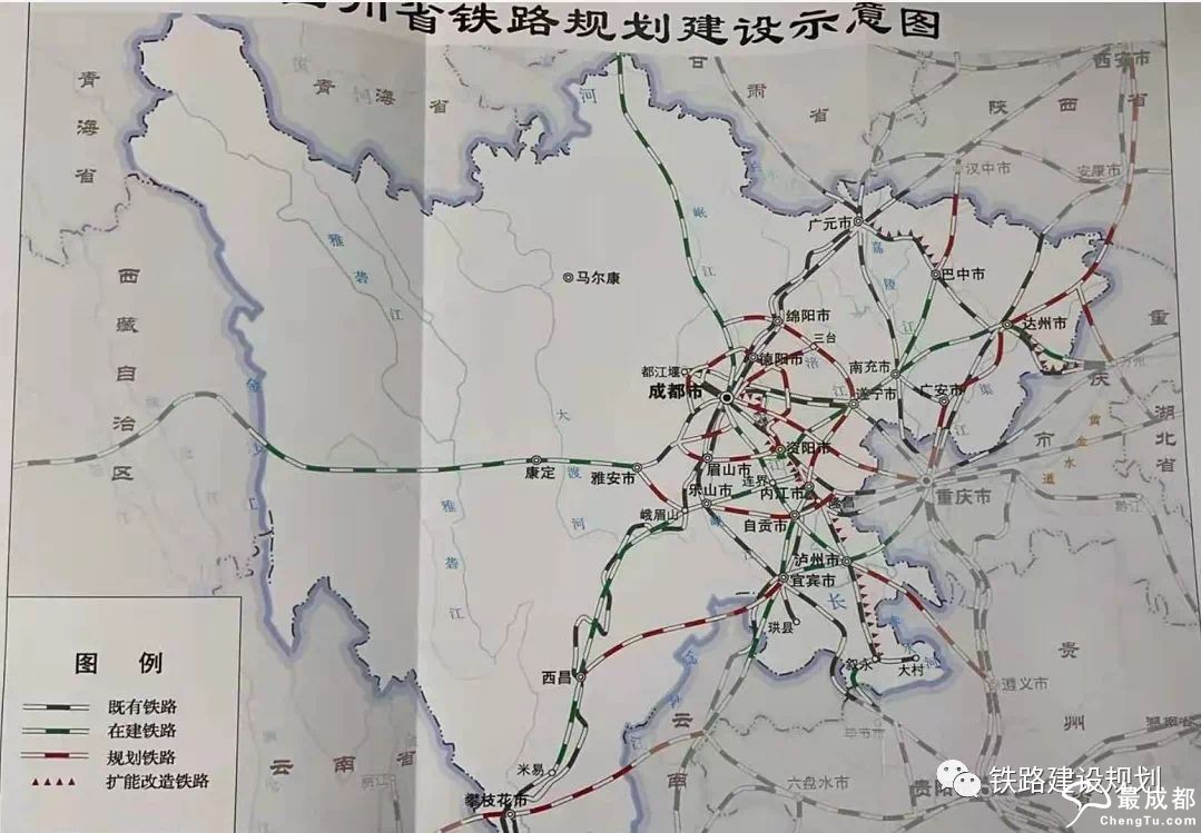 新版四川省铁路规划建设示意图? - 成都交通最成都