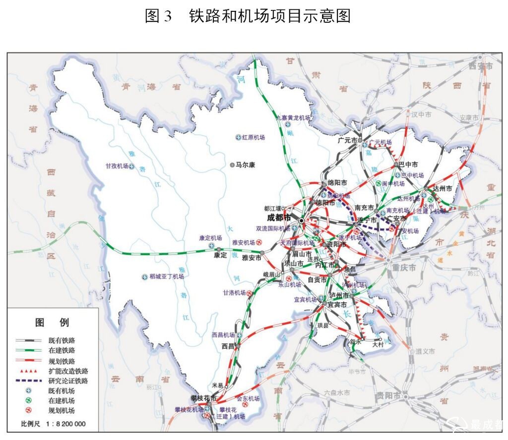 新版四川省铁路规划建设示意图? - 成都交通最成都