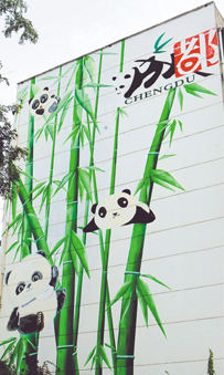 “熊猫”上墙，萌翻了！