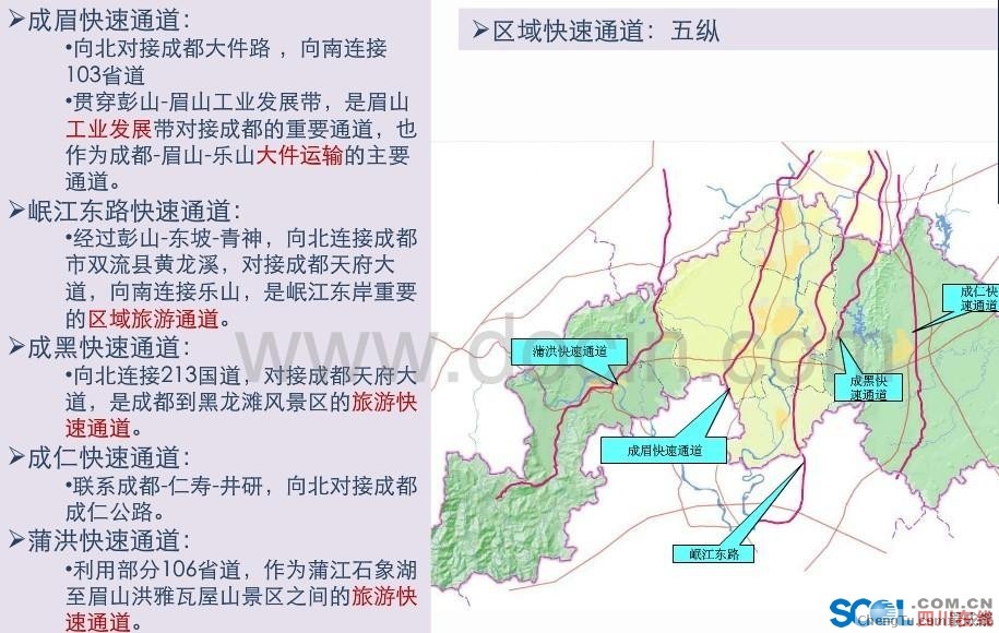 [转帖]眉山市交通(高速,铁路等)规划部分示意图